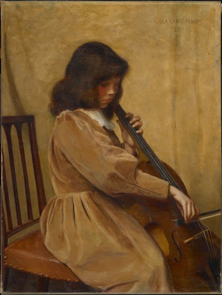 Pige, der spiller cello - Lilla Cabot Perry