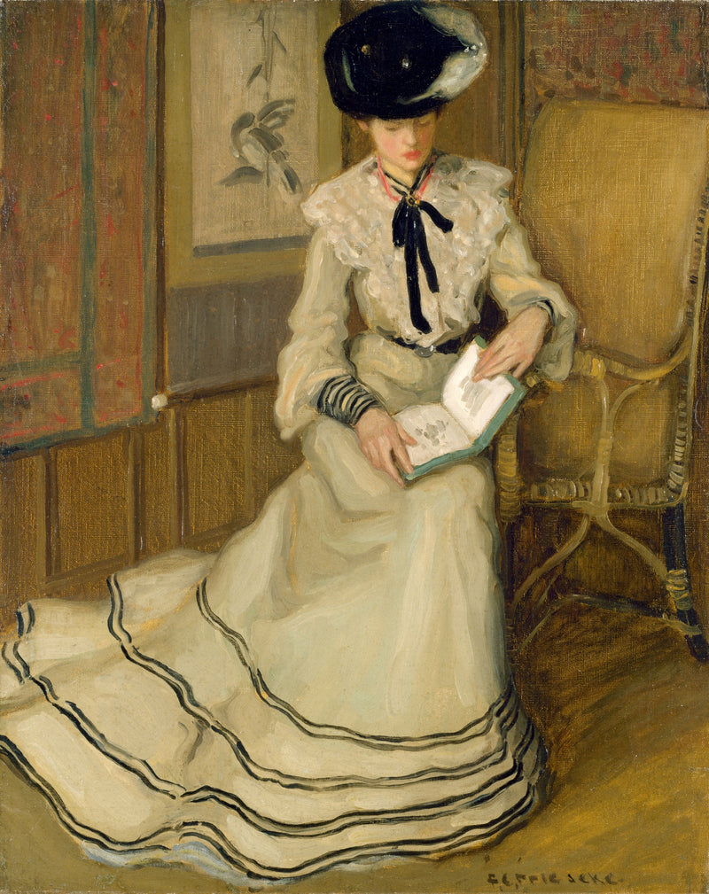 Pige, der læser - Frederick Carl Frieseke