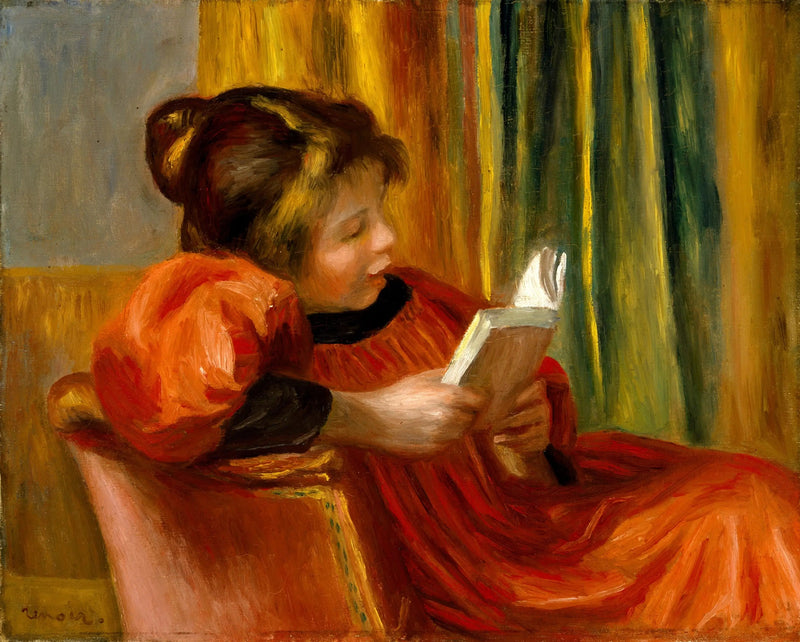 Pige der læser - Pierre-Auguste Renoir