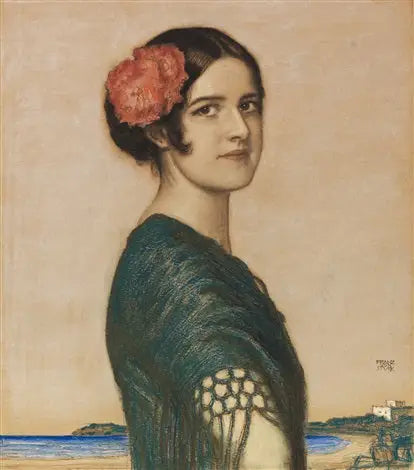 Pige Mary på spansk - Franz Von Stuck