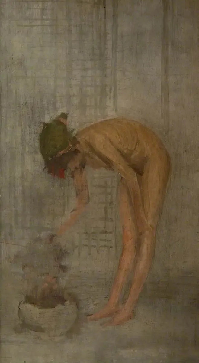 Nøgen pige med en skål - James Abbott McNeill Whistler