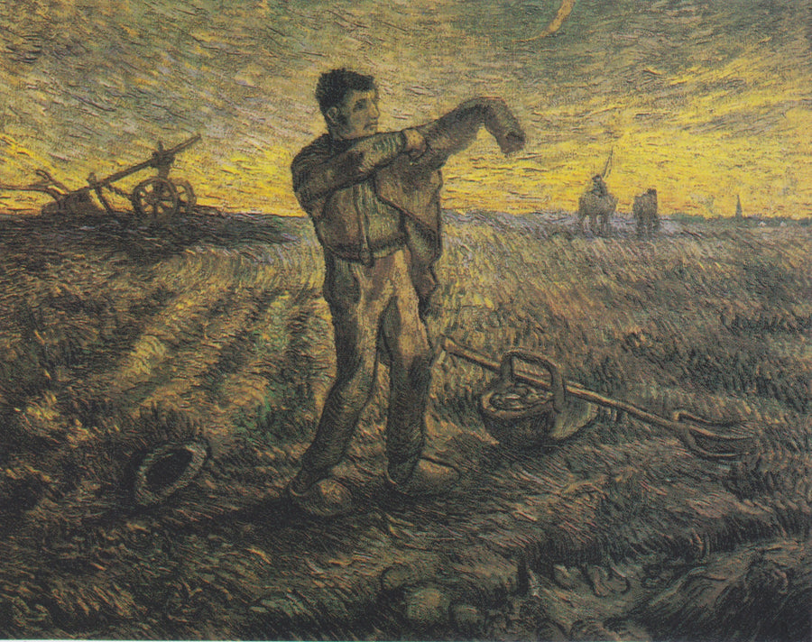 Aften: Dagens afslutning (efter Millet) - Vincent van Gogh