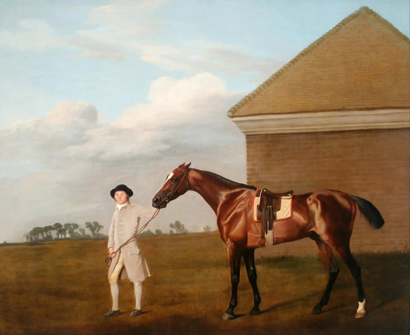 Firetail med sin træner nær Rubbing-Down House på Newmarket Heath - George Stubbs