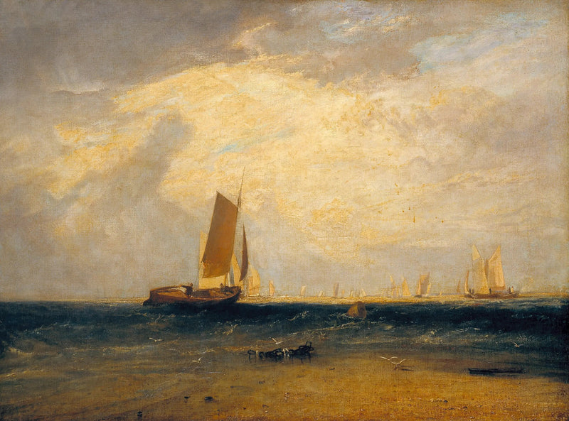 Fiskeri ved Blythe-Sand, Tidevandet Sætter Ind - J. M. W. Turner