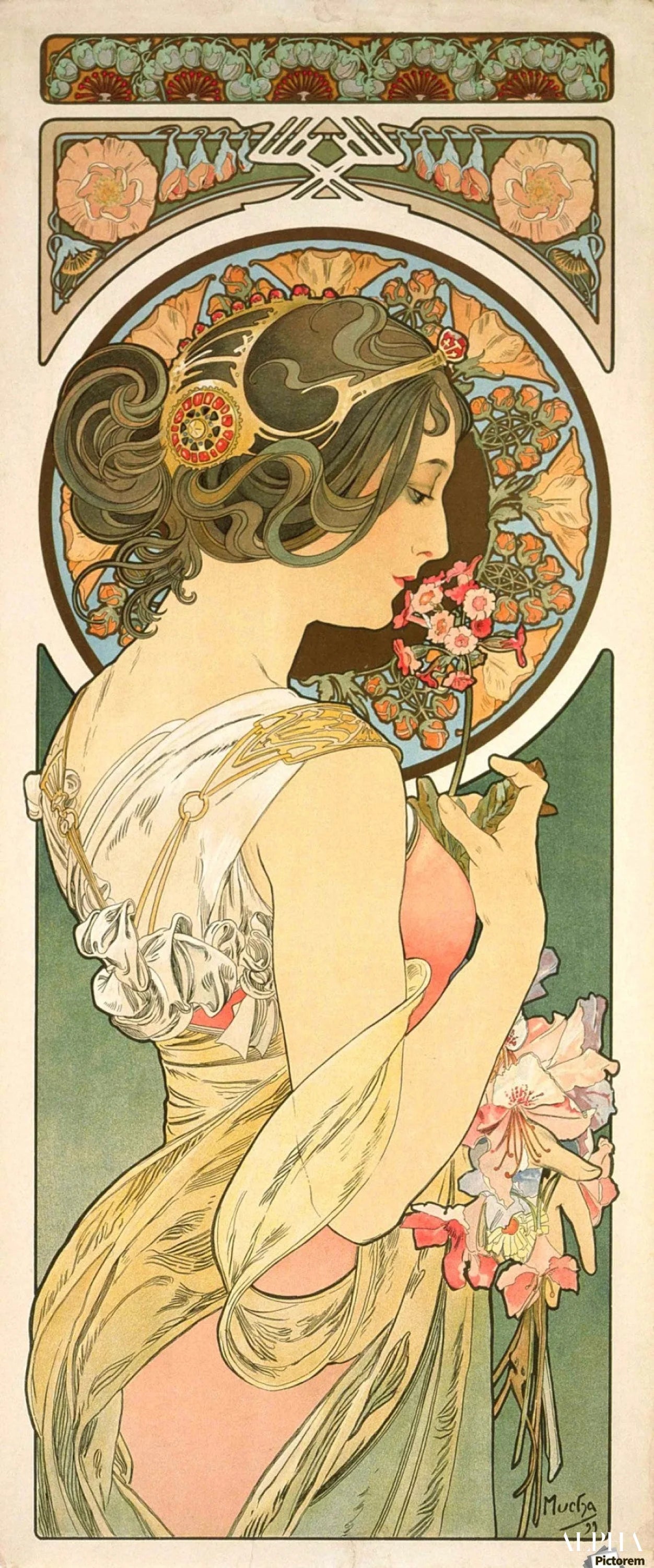 Fleur clé - Mucha - Reproductions de tableaux et peintures haut de gamme