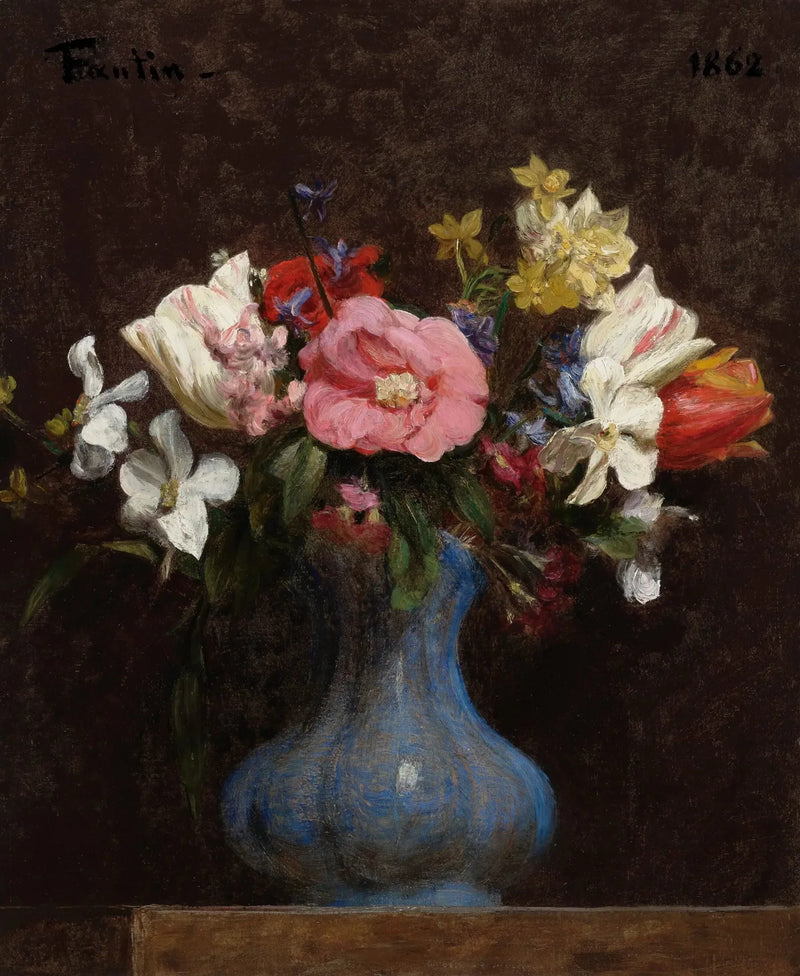 Blomster, kameelier og tulipaner - Henri Fantin-Latour