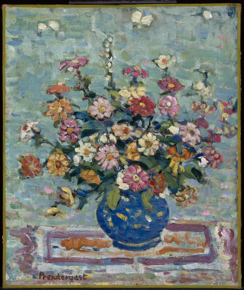 Blomster i en blå vase - Maurice Prendergast