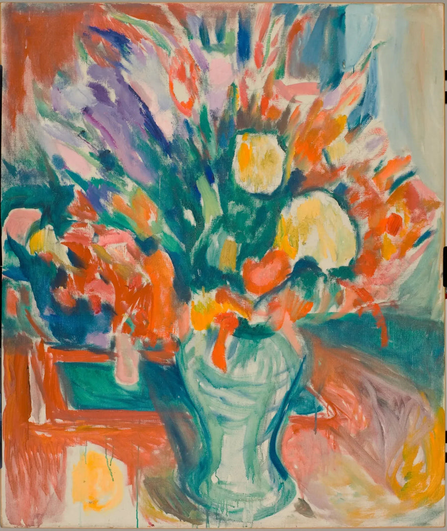 Blomster i en vase - Edvard Munch
