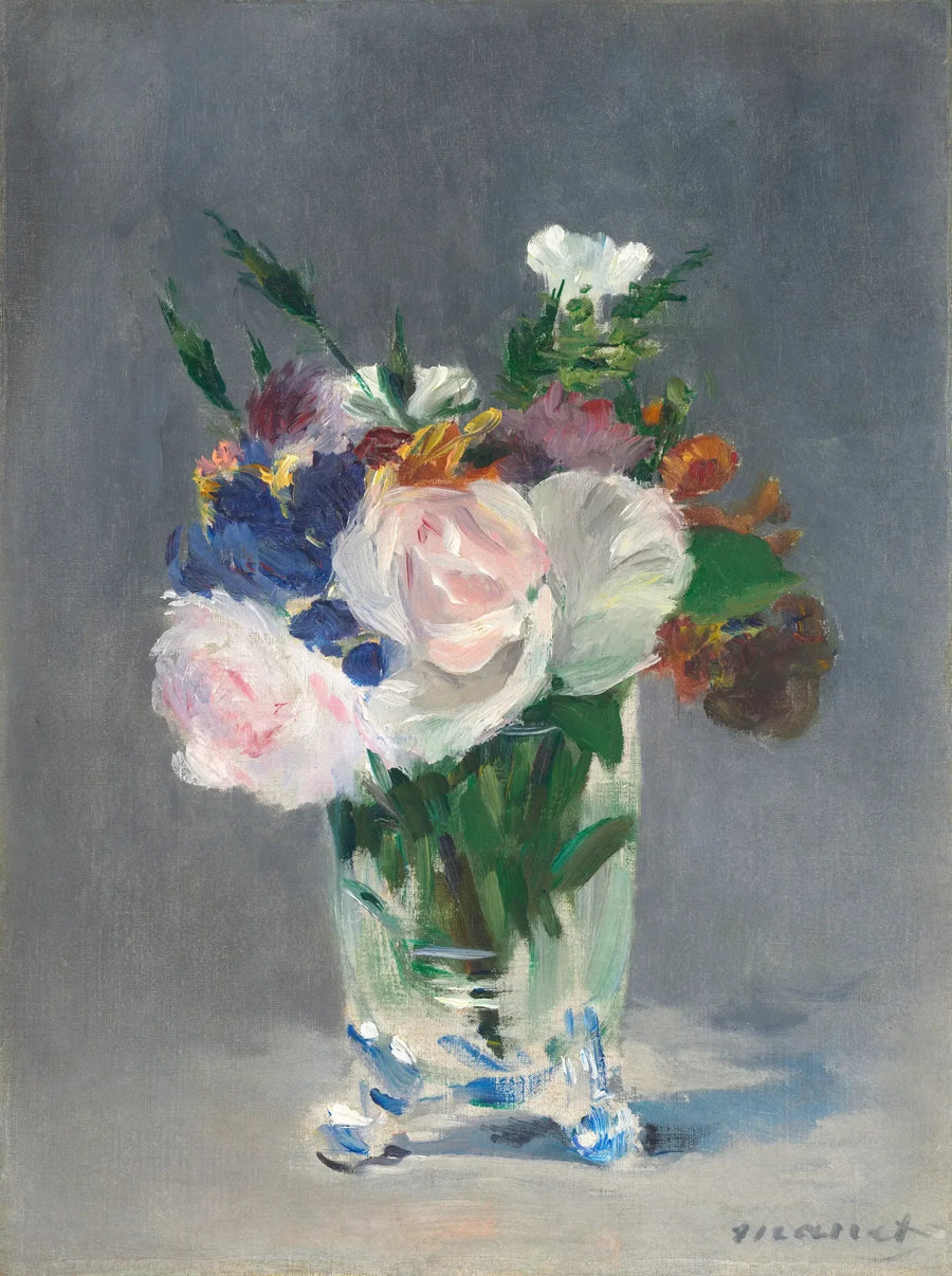 Blomster i en krystalvase - Édouard Manet