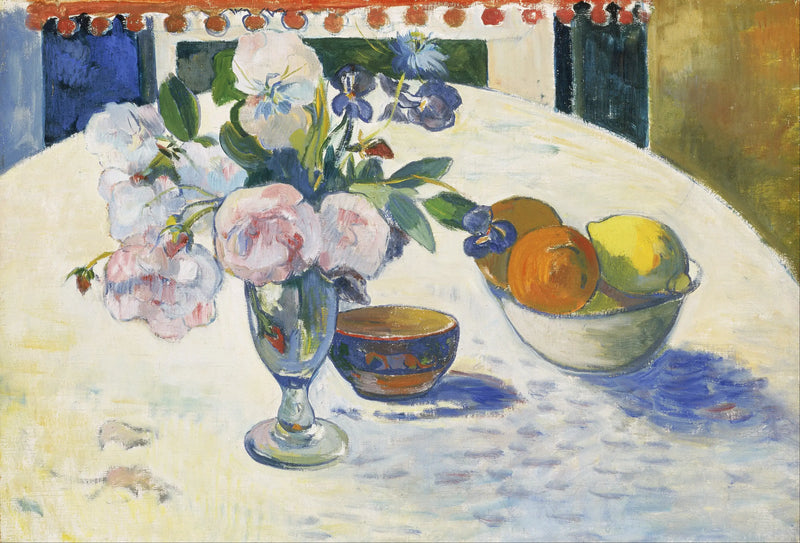 Blomster. Blå iris, appelsiner og citron - Paul Gauguin