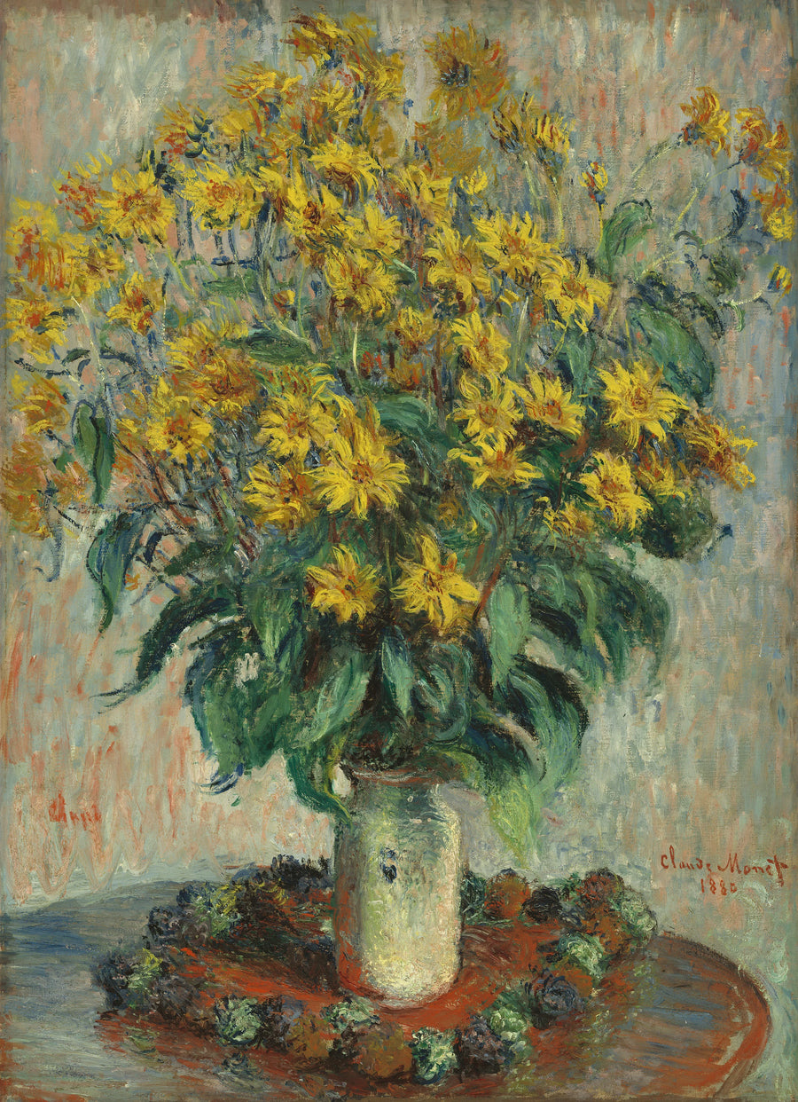 Jordskokke blomster W629 - Claude Monet
