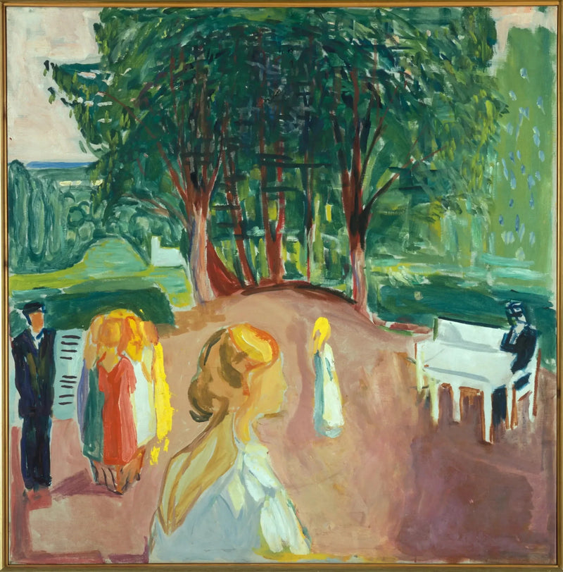 Flirt i parken - Edvard Munch