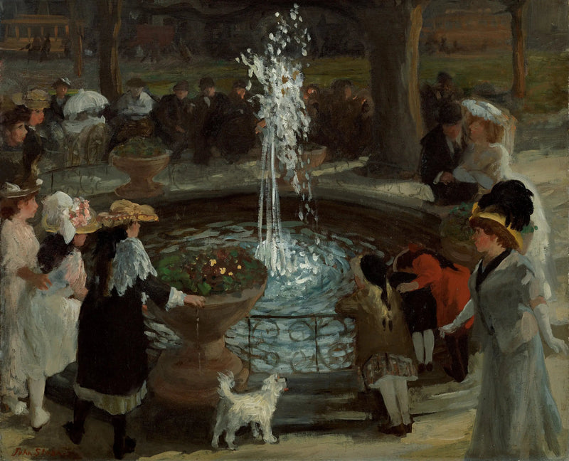 Fontæne med pulserende vand, Madison Square - John Sloan