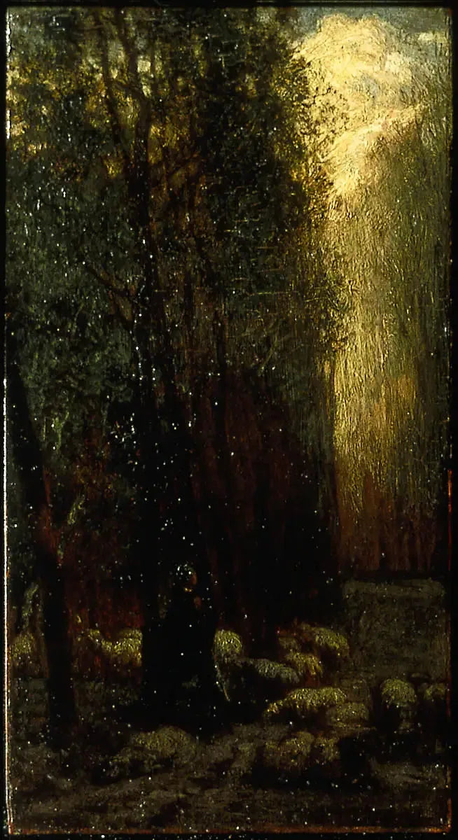 Skov med hyrde og får - Jean-François Millet
