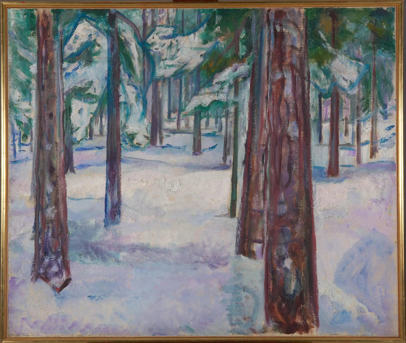 Skov i sneen - Edvard Munch