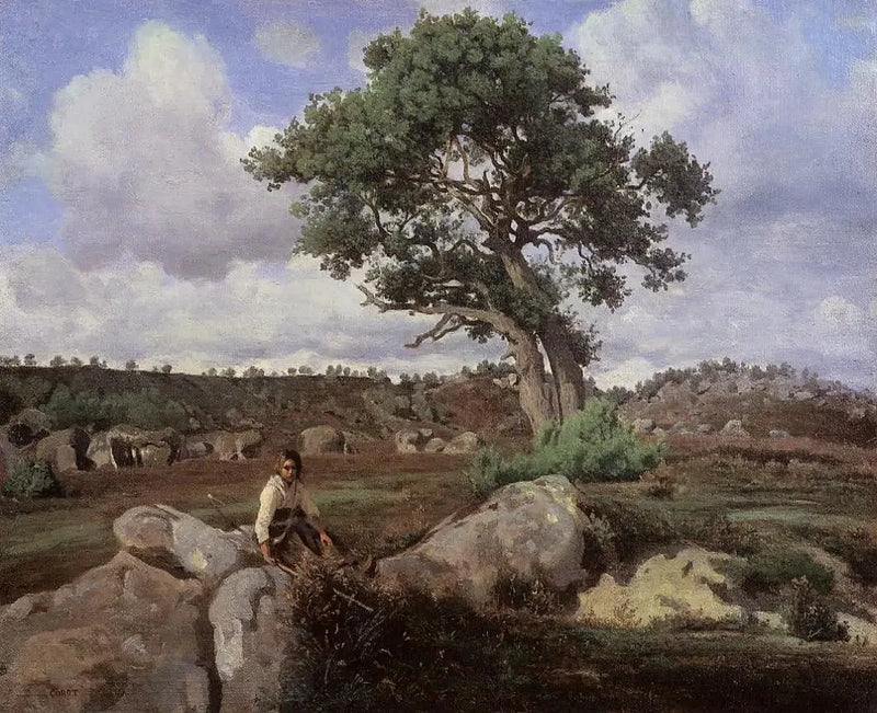 Fontainebleau-skoven (Le Chêne) - Jean-Baptiste Camille Corot