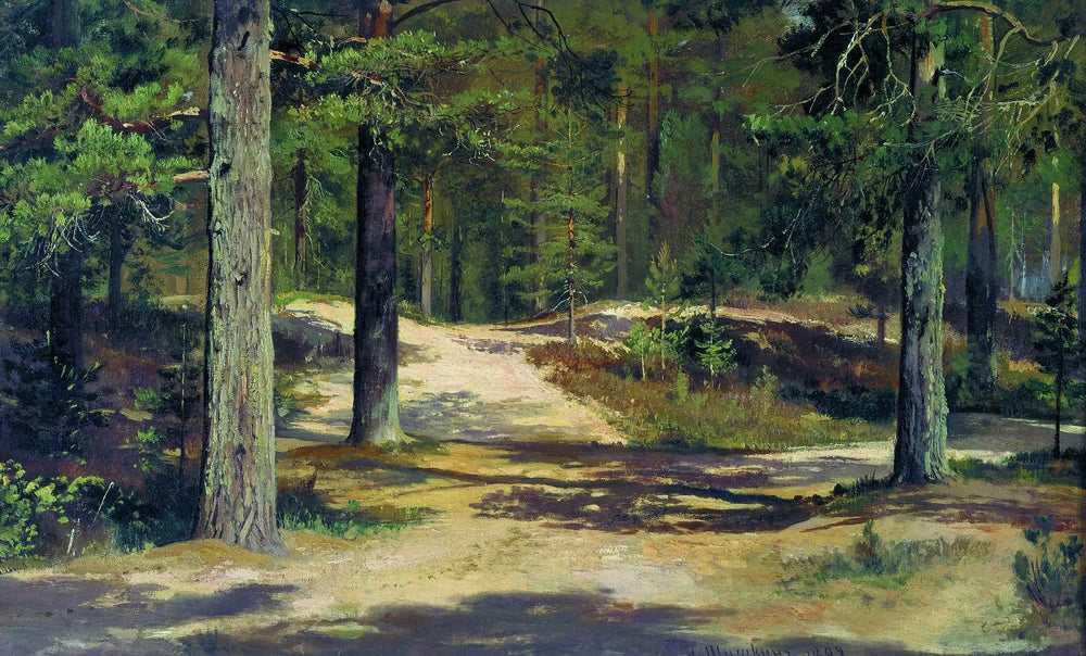 Forêt de pins - Ivan Chichkine image 1 copie peinte à la main à l’huile