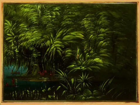 Lush jungle ved Amazonas - George Catlin