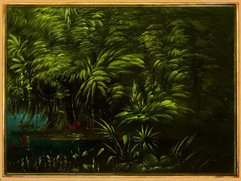 Lush jungle ved Amazonas - George Catlin