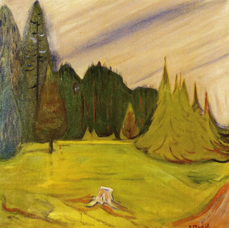 Skov på vejen til Borre - Edvard Munch