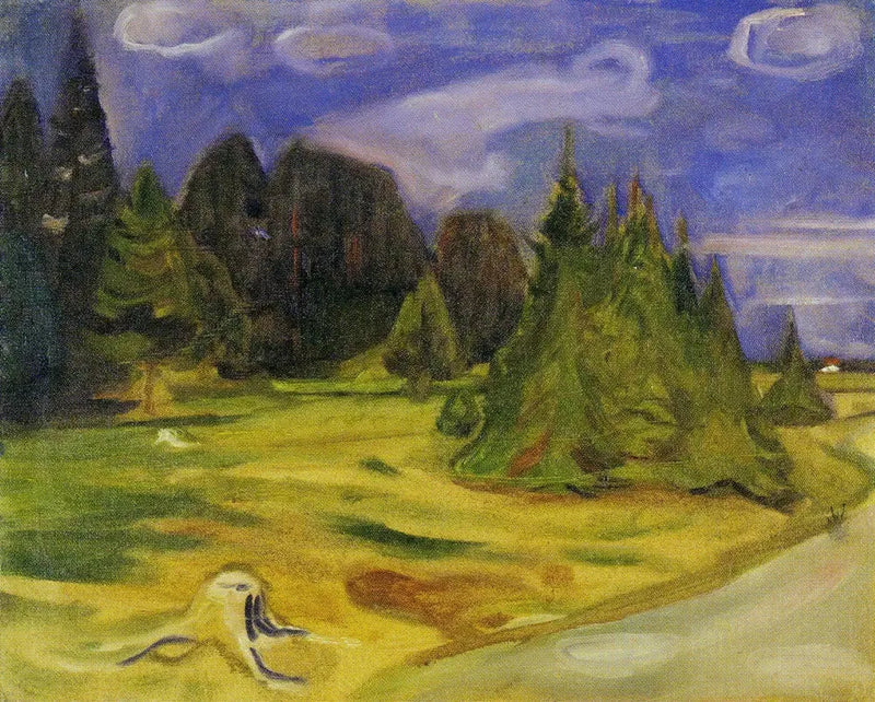 Skov på vejen til Borre - Edvard Munch
