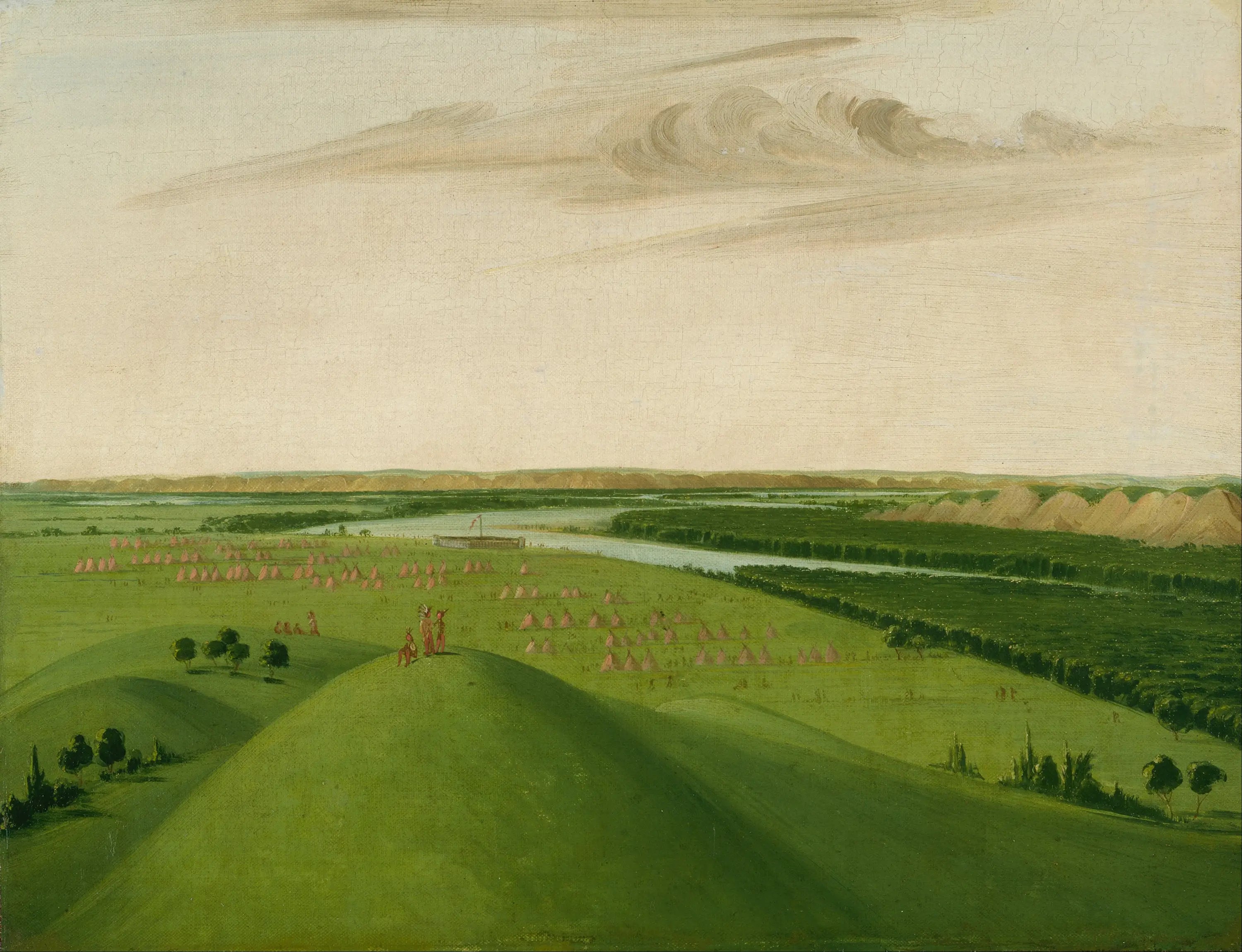 Fort Union embouchure de la rivière Yellowstone 2000 milles au-dessus de Saint-Louis - George Catlin - Alpha