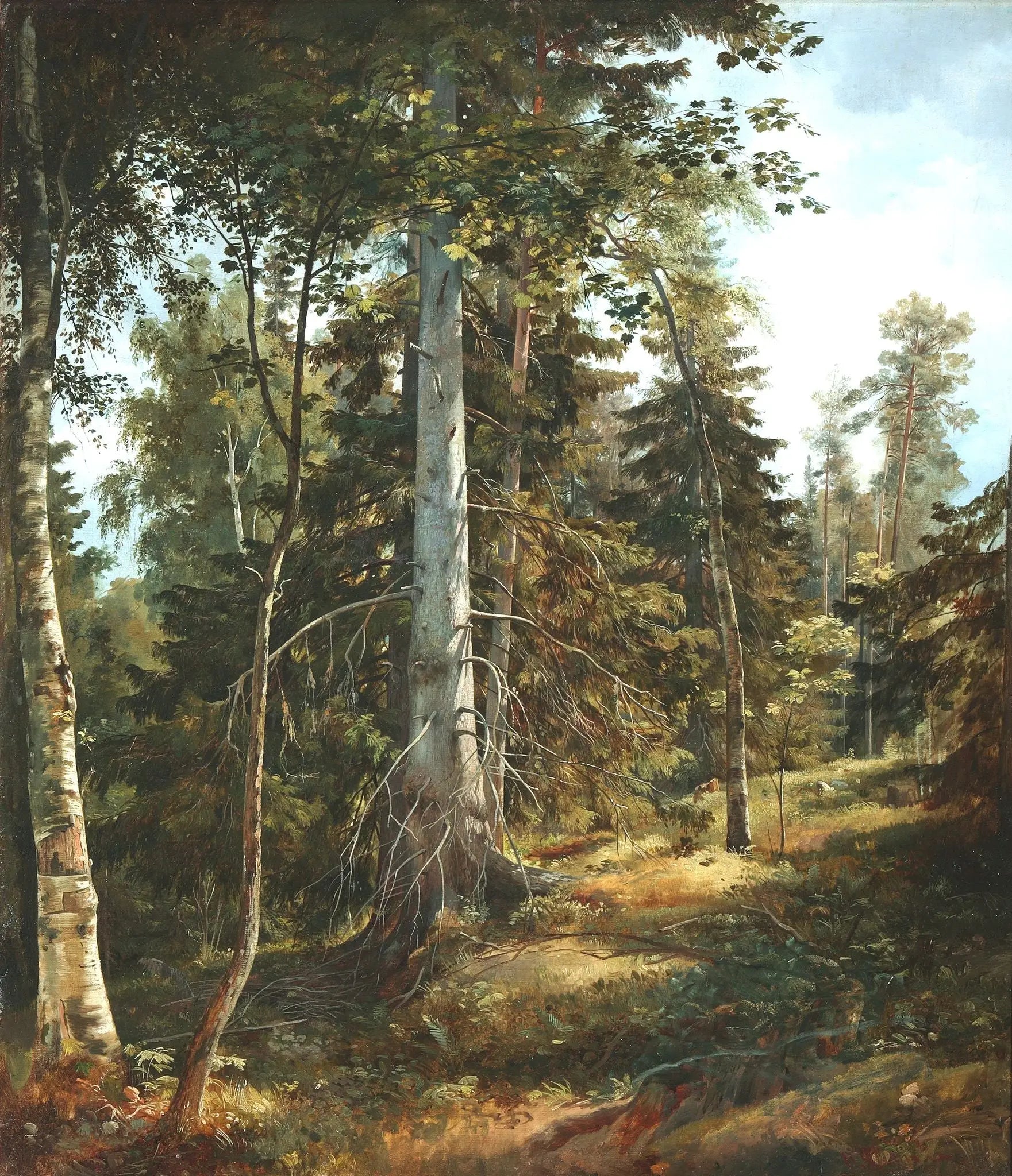 Fourré forestier - Ivan Chichkine image 1 reproduction artisanale de tableau