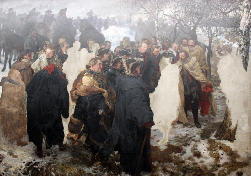 Frédéric den Store henvender sig til sine generaler før slaget ved Leuthen i 1757 - Adolph von Menzel