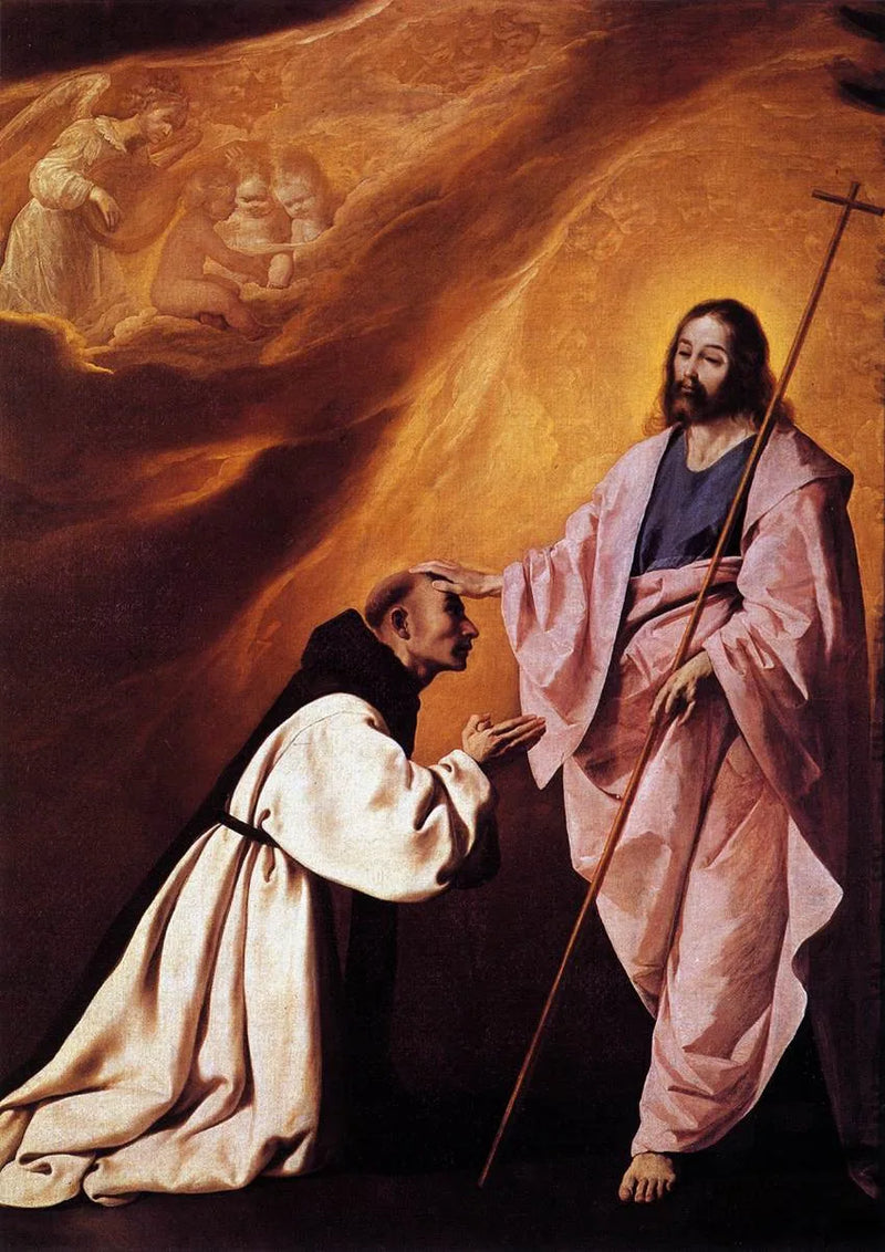 Bror Andrés de Salmeron trøstet af Kristus - Francisco de Zurbarán