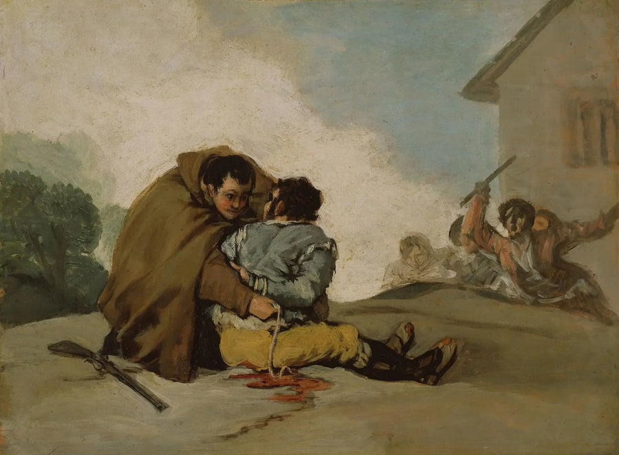 Bror Pedro binder El Maragato med et reb - Francisco de Goya