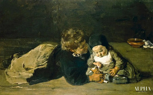 Frères et soeurs - Max Liebermann - Reproductions de tableaux et peintures haut de gamme