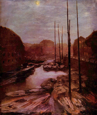 Friedrichsgracht au clair de lune - Adolph von Menzel - Alpha Reproduction