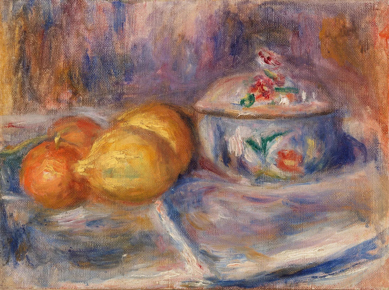 Frugter og Slikskål - Pierre-Auguste Renoir