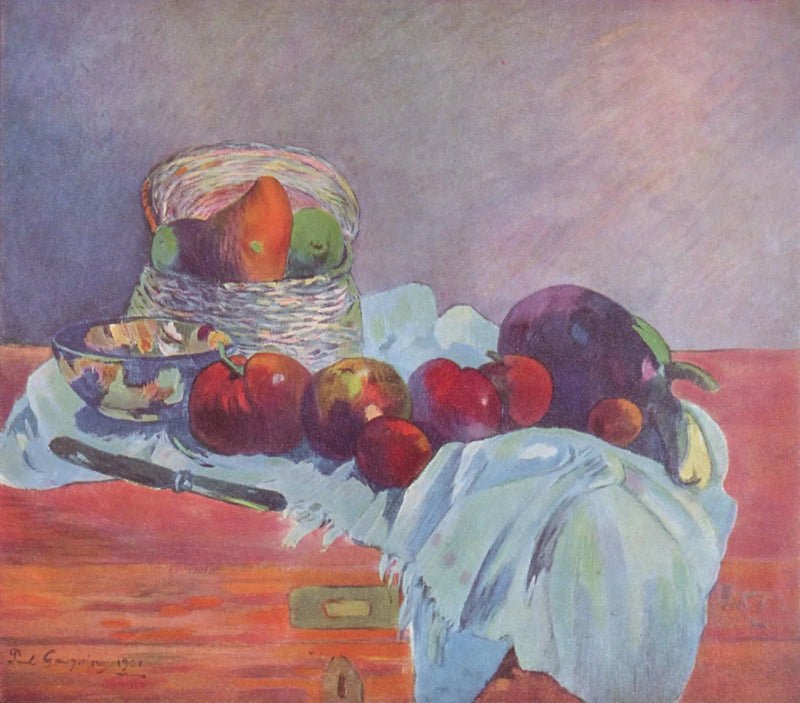 Frugter og kniv - Paul Gauguin