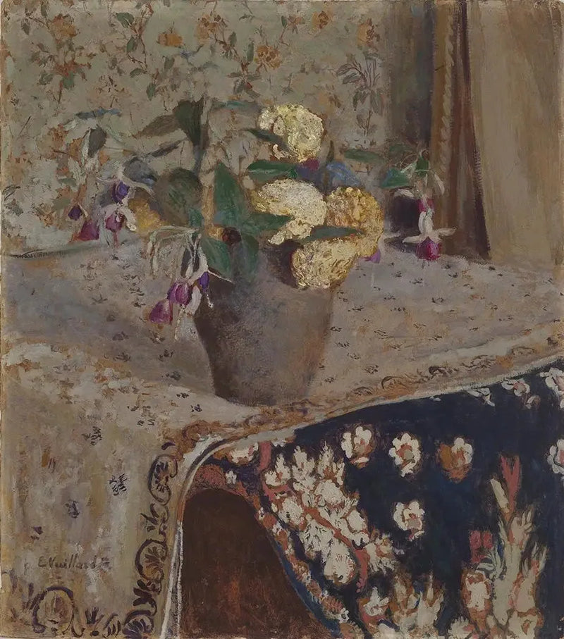Fuchsias et œillets d'Inde - Édouard Vuillard
