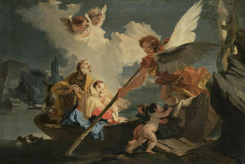 Flugt til Egypten - Giovanni Battista Tiepolo