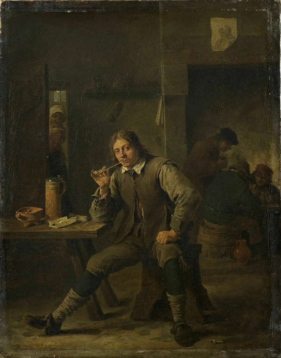 Røgfyldt op ad et bord - David Teniers den Yngre