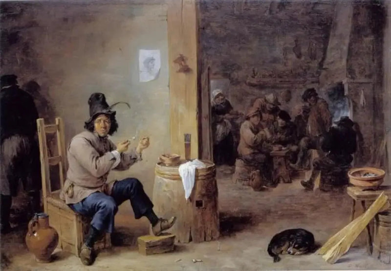 Røgfyldt i en kro - David Teniers den Yngre