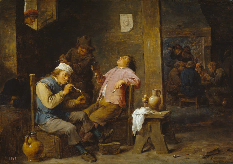 Rygere og drikkere - David Teniers den Yngre