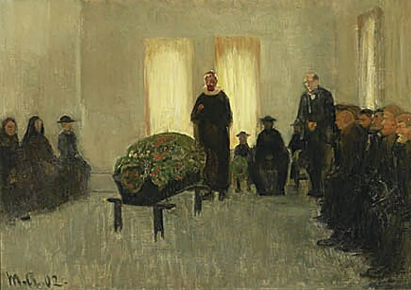 Begravelse af en fisker fra Skagen. -Michael Peter Ancher