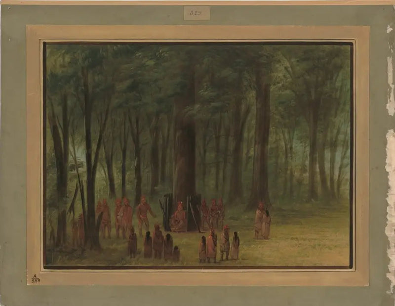 Black Hawk's Begravelse - Saukie - George Catlin