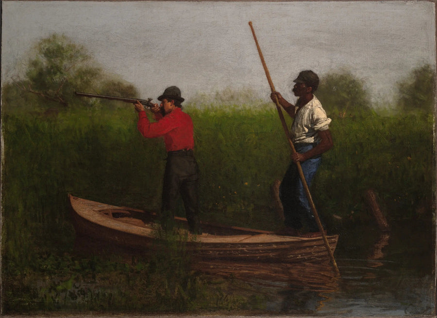 Skudveksling på jernbanen over Delaware - Thomas Eakins