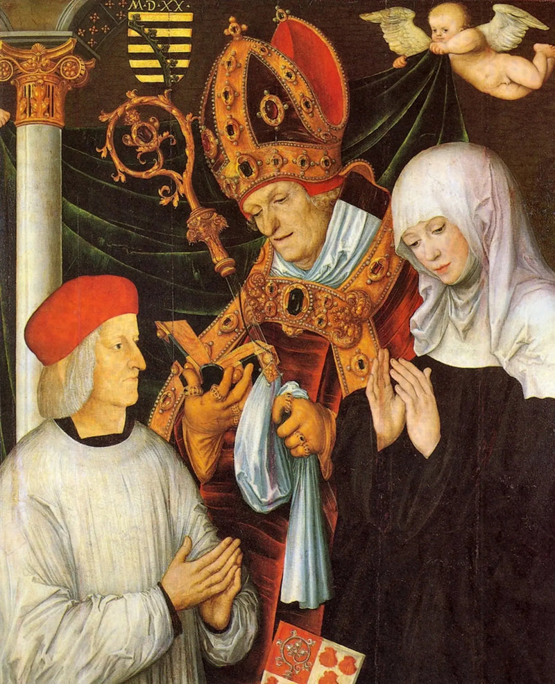 Gabriel d'Eyb, biskop af Eichstätt, med helgenerne Wilibald og Walburga - Lucas Cranach den Ældre