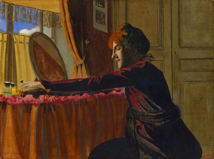 Gabrielle Vallotton ved sit toiletbord - Félix Vallotton