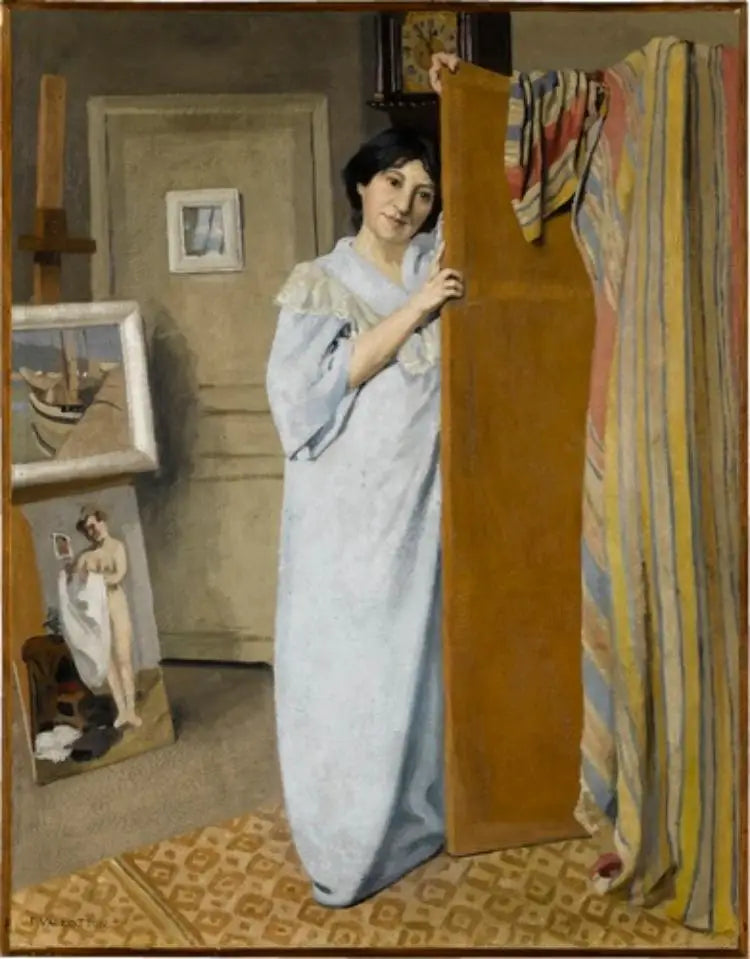 Gabrielle Vallotton i værkstedet - Félix Vallotton