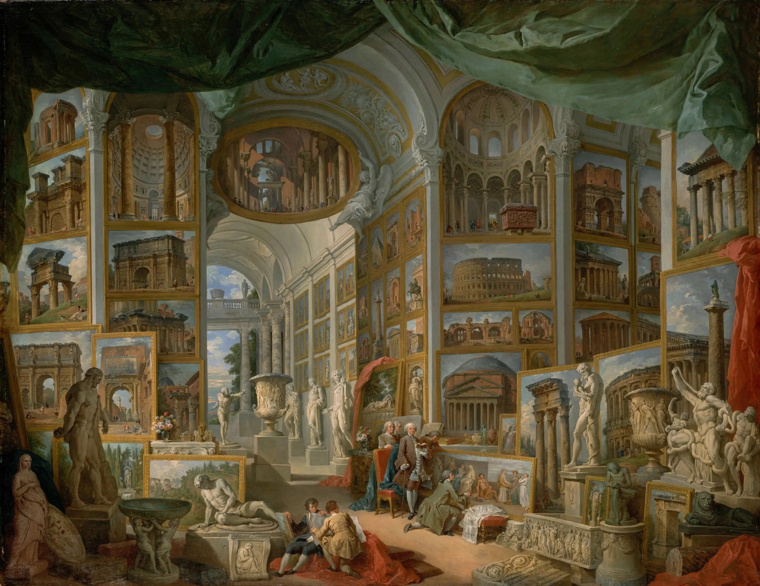 Galerie de vues de la Rome antique - Giovanni Paolo Panini - Alpha Reproduction