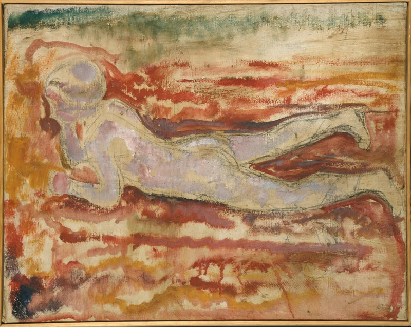 Dreng liggende på maven - Edvard Munch