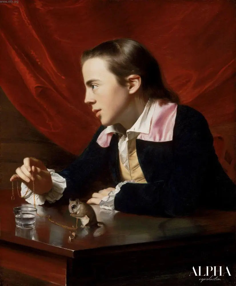 Garçon avec écureuil (Henry Pelham) - John Singleton Copley - Reproductions de tableaux et peintures haut de gamme