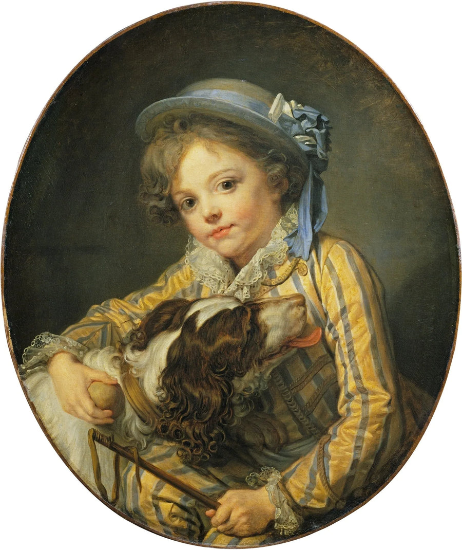 Dreng med en hund - Jean-Baptiste Greuze