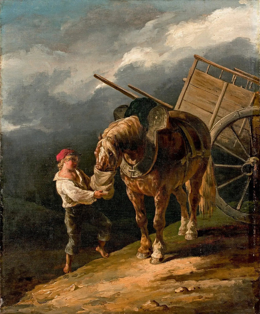Dreng der giver havre til en løsnet hest - Théodore Géricault